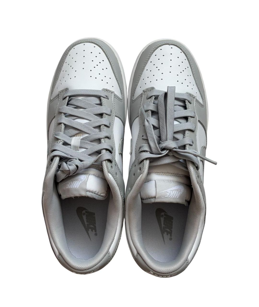 NIKE Серые кожаные низкие кроссовки / кеды, фото 3