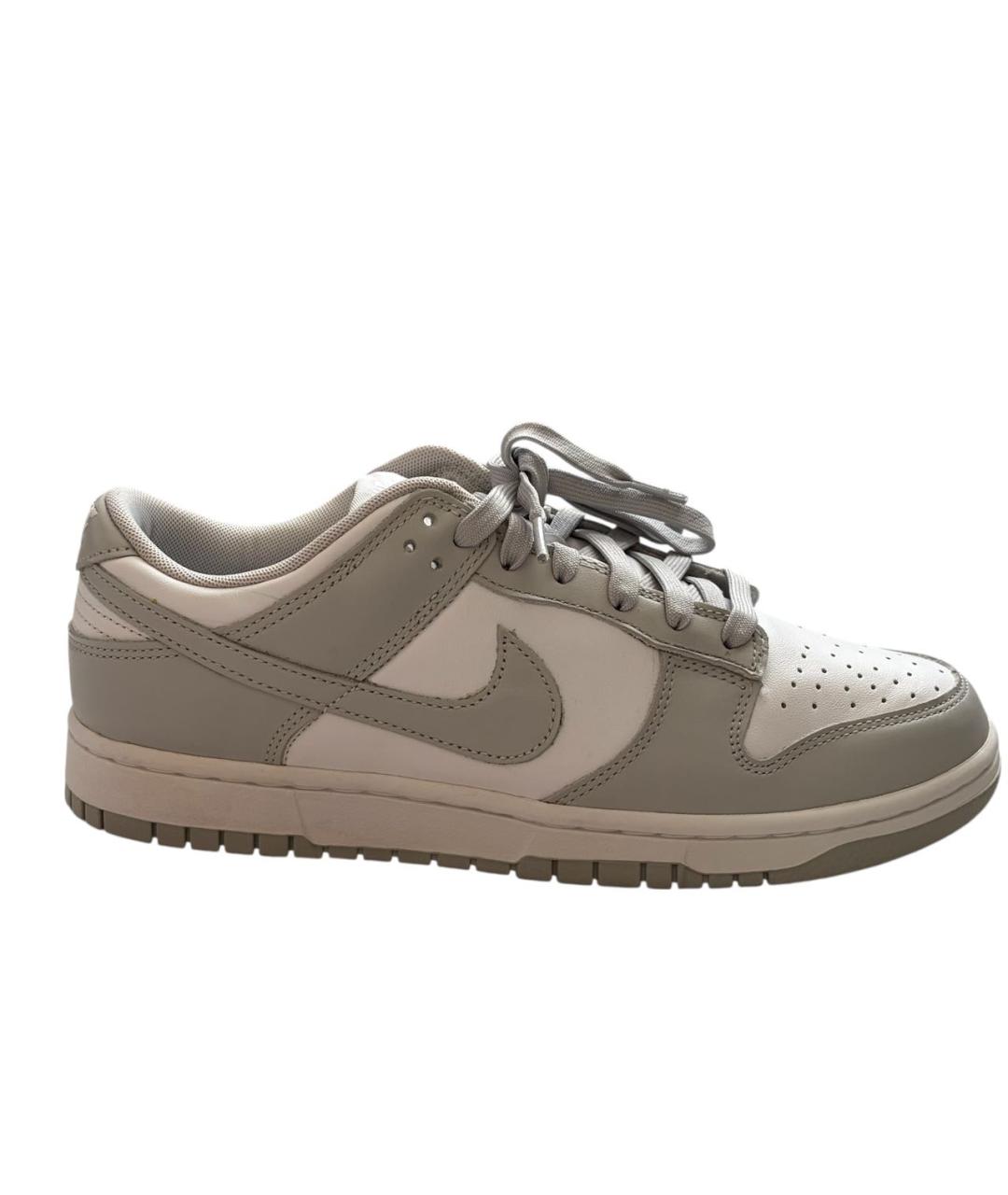 NIKE Серые кожаные низкие кроссовки / кеды, фото 7