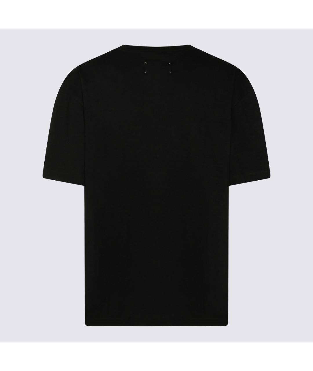 MAISON MARGIELA Черная хлопковая футболка, фото 2