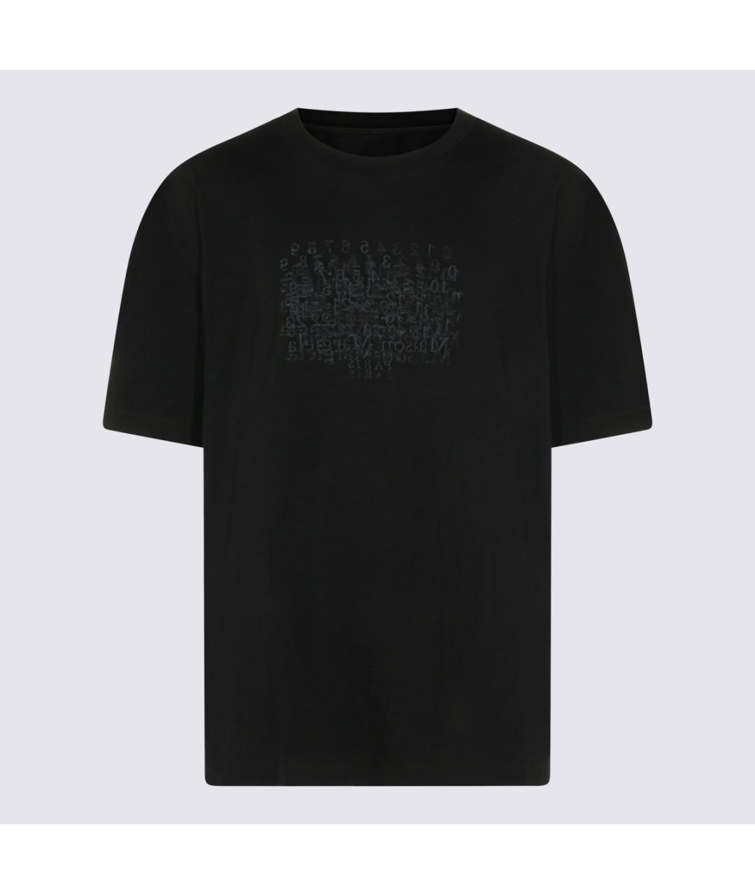 MAISON MARGIELA Черная хлопковая футболка, фото 5