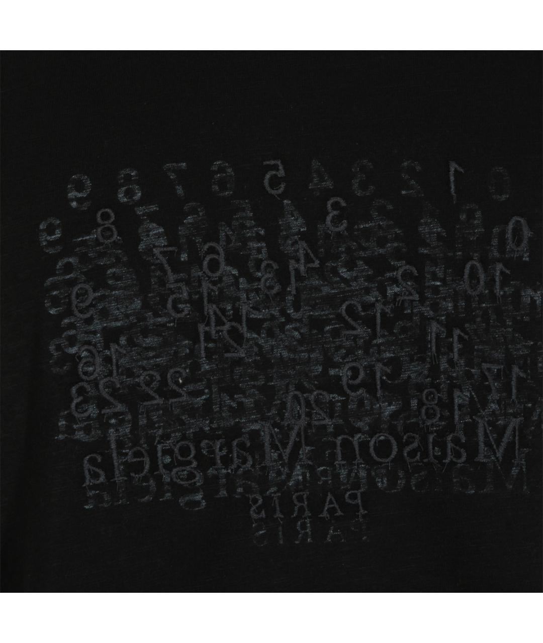 MAISON MARGIELA Черная хлопковая футболка, фото 3