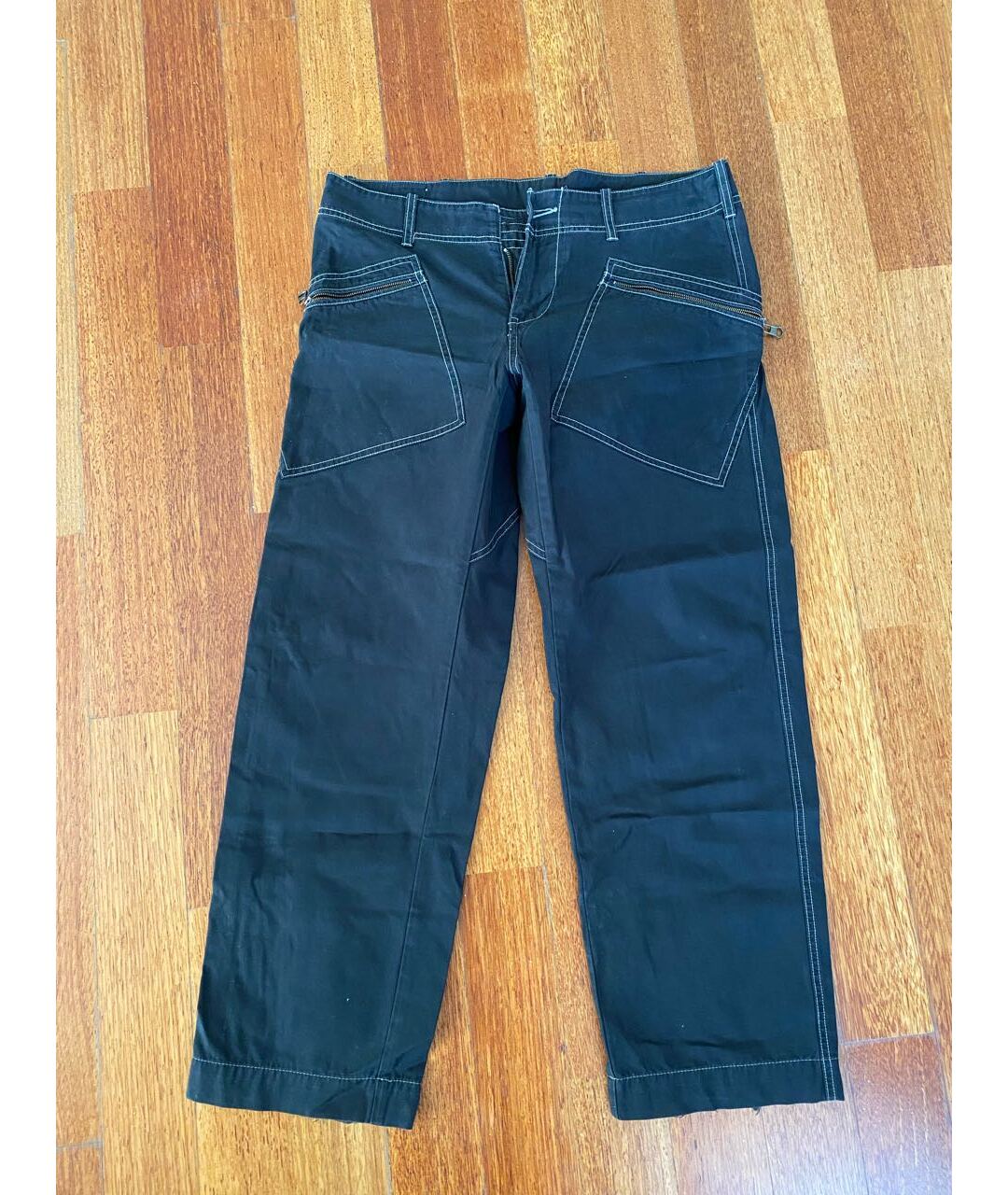 ARMANI JEANS Синие хлопковые прямые джинсы, фото 8