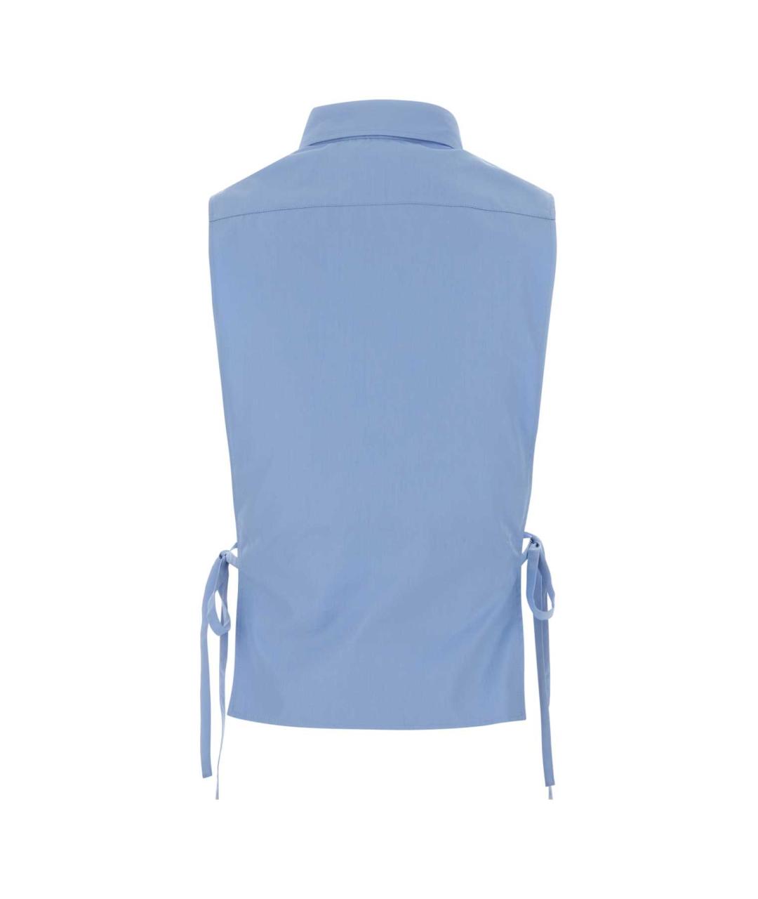 MIU MIU Голубая хлопковая рубашка, фото 2