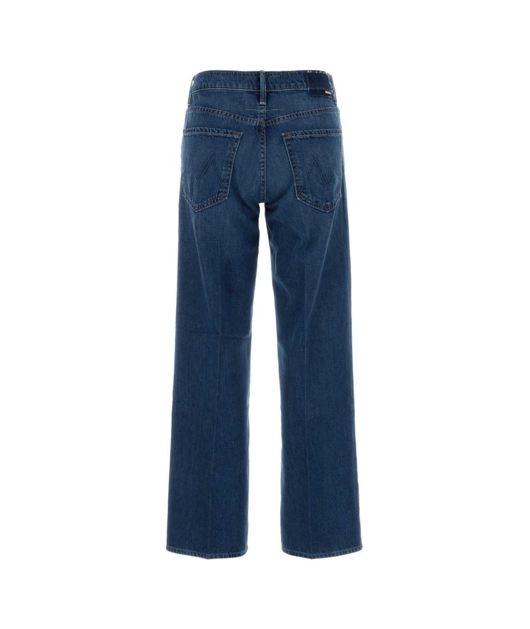 MOTHER Синие хлопковые прямые джинсы, фото 2