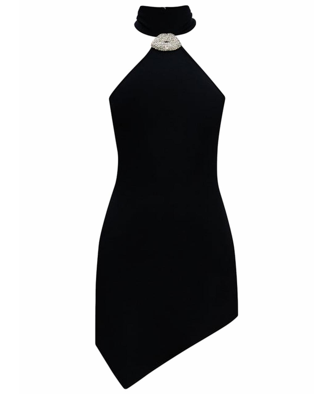 DAVID KOMA Черное вискозное коктейльное платье, фото 1