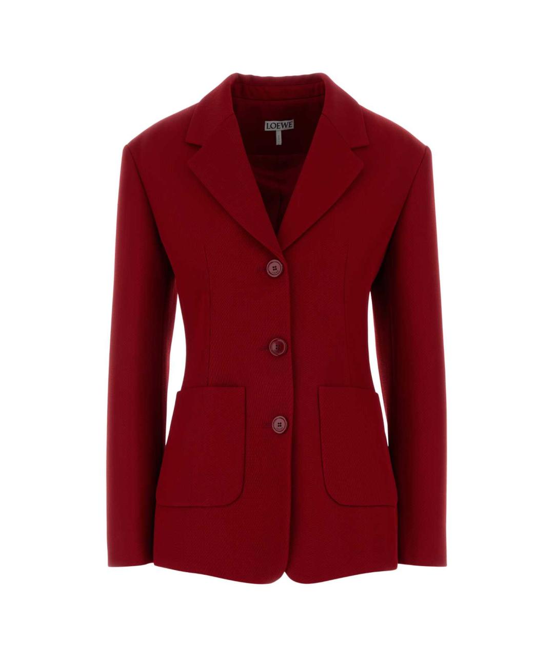 LOEWE Красный шерстяной жакет/пиджак, фото 1