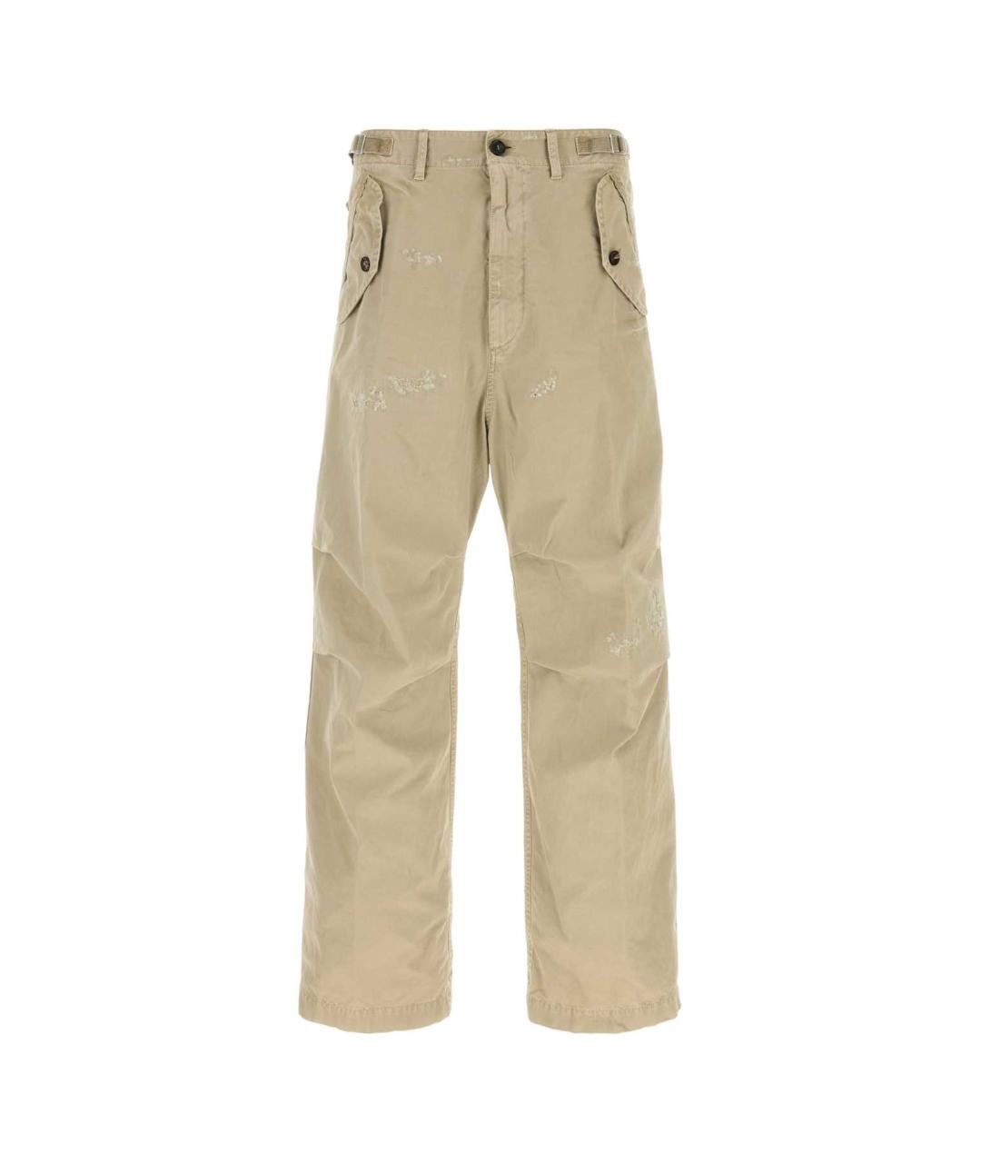 DSQUARED2 Бежевые хлопковые прямые джинсы, фото 1