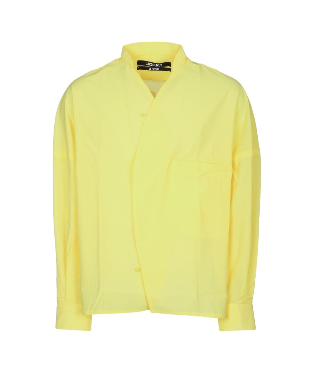 JACQUEMUS Желтая хлопковая кэжуал рубашка, фото 1