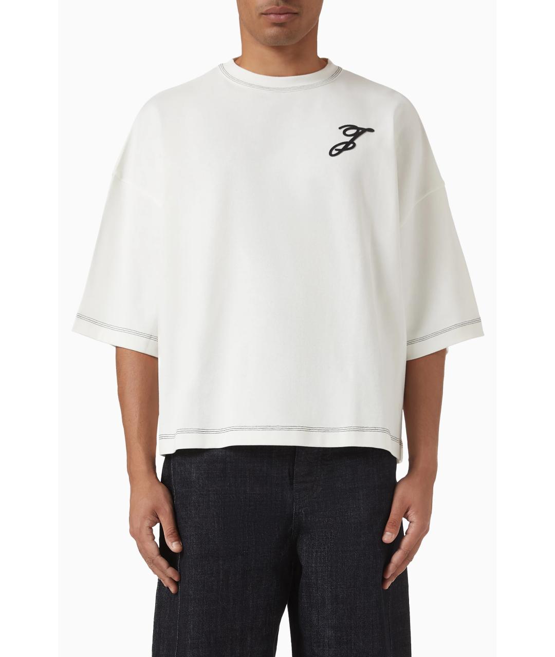 JACQUEMUS Белая хлопковая футболка, фото 3