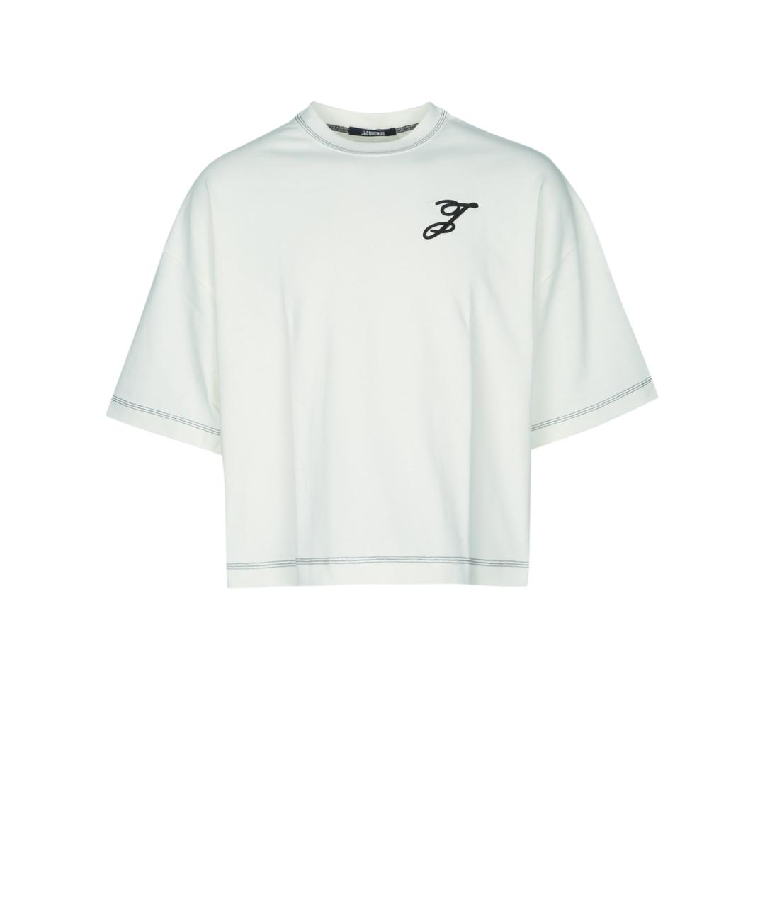JACQUEMUS Белая хлопковая футболка, фото 1