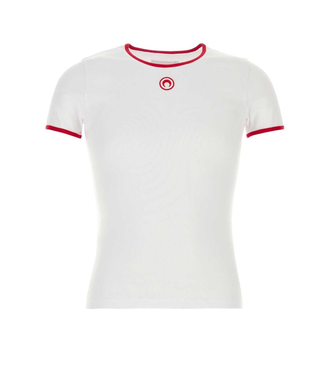 MARINE SERRE Белая хлопковая футболка, фото 1