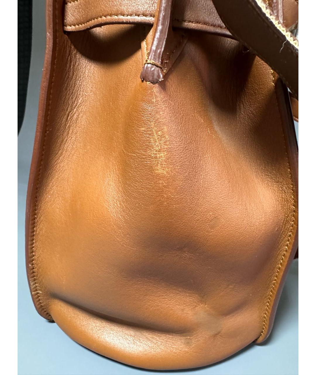 CELINE Коричневая кожаная сумка через плечо, фото 7