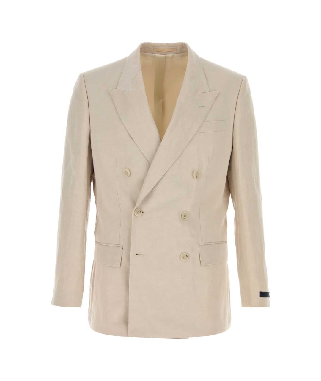 HUGO BOSS Бежевый льняной пиджак, фото 1