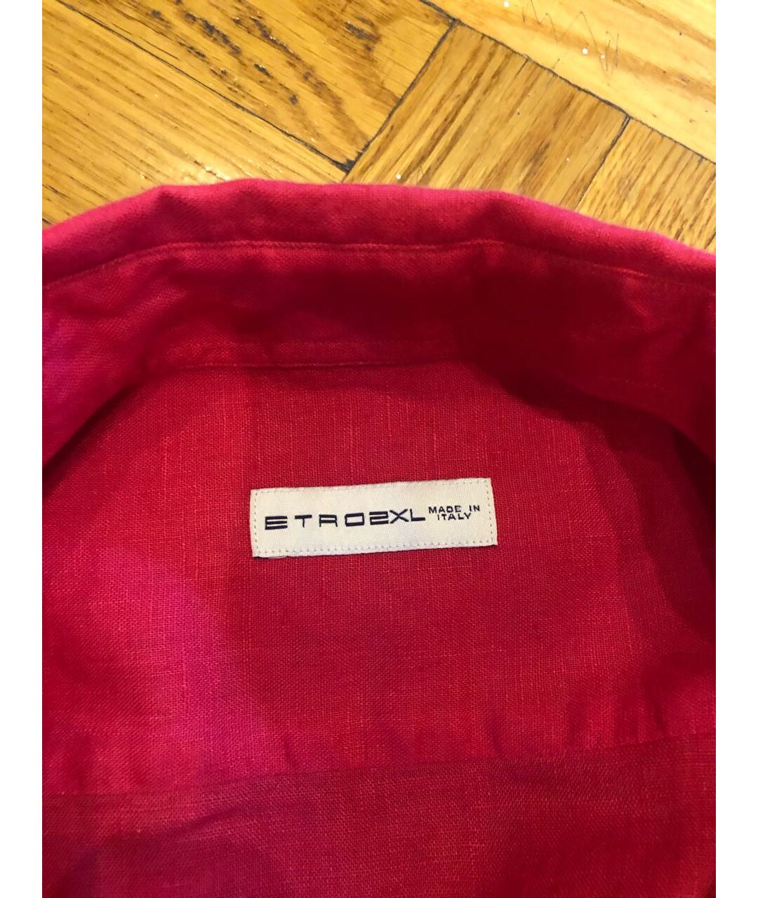 ETRO Красная льняная кэжуал рубашка, фото 3