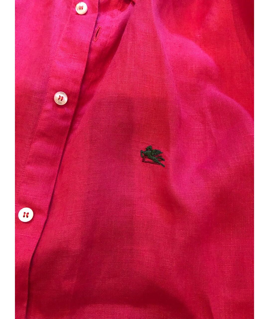 ETRO Красная льняная кэжуал рубашка, фото 2