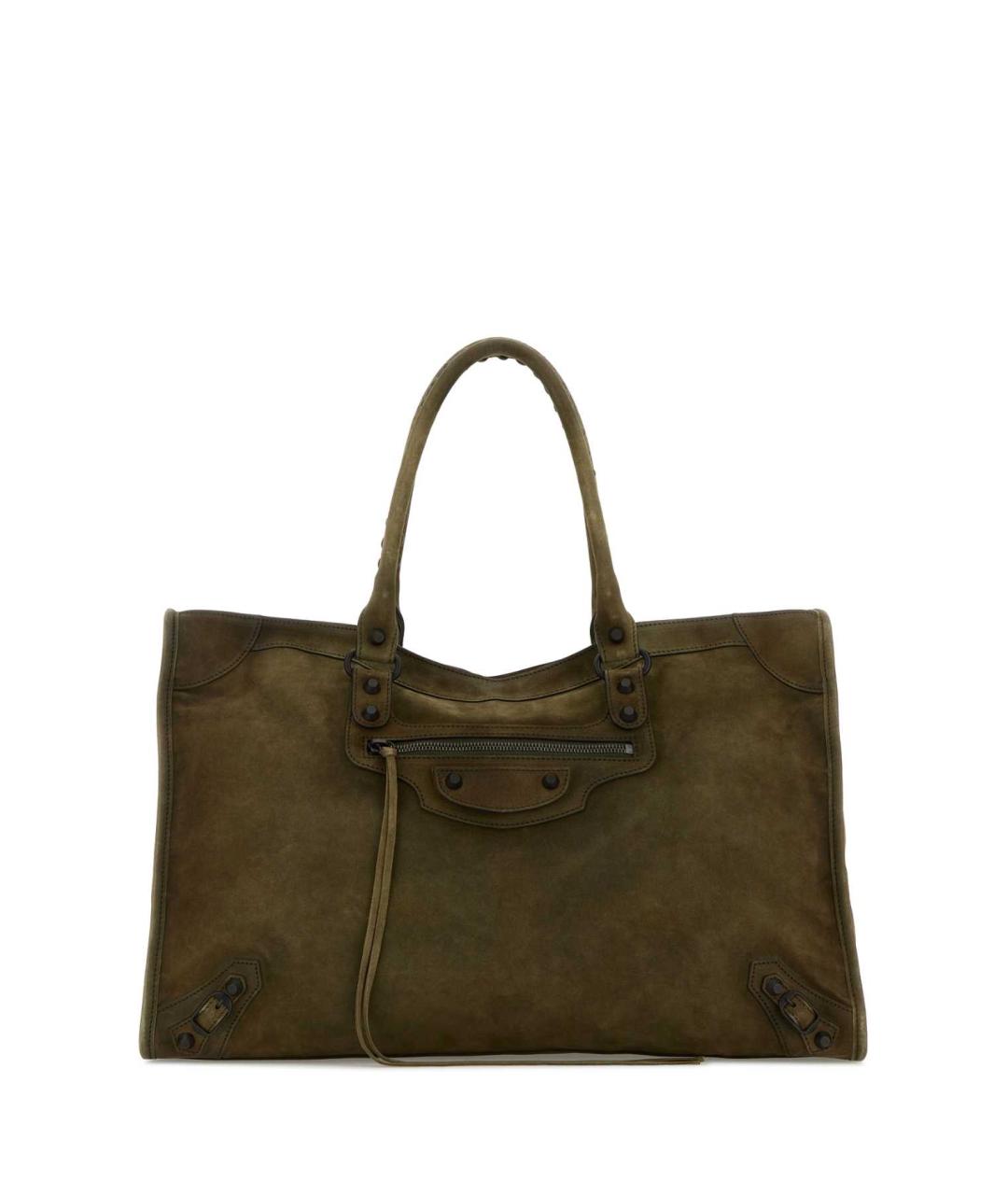 BALENCIAGA Зеленая кожаная сумка на плечо, фото 1