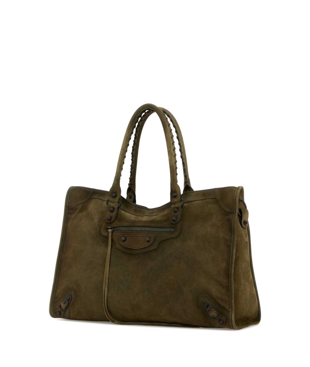 BALENCIAGA Зеленая кожаная сумка на плечо, фото 2