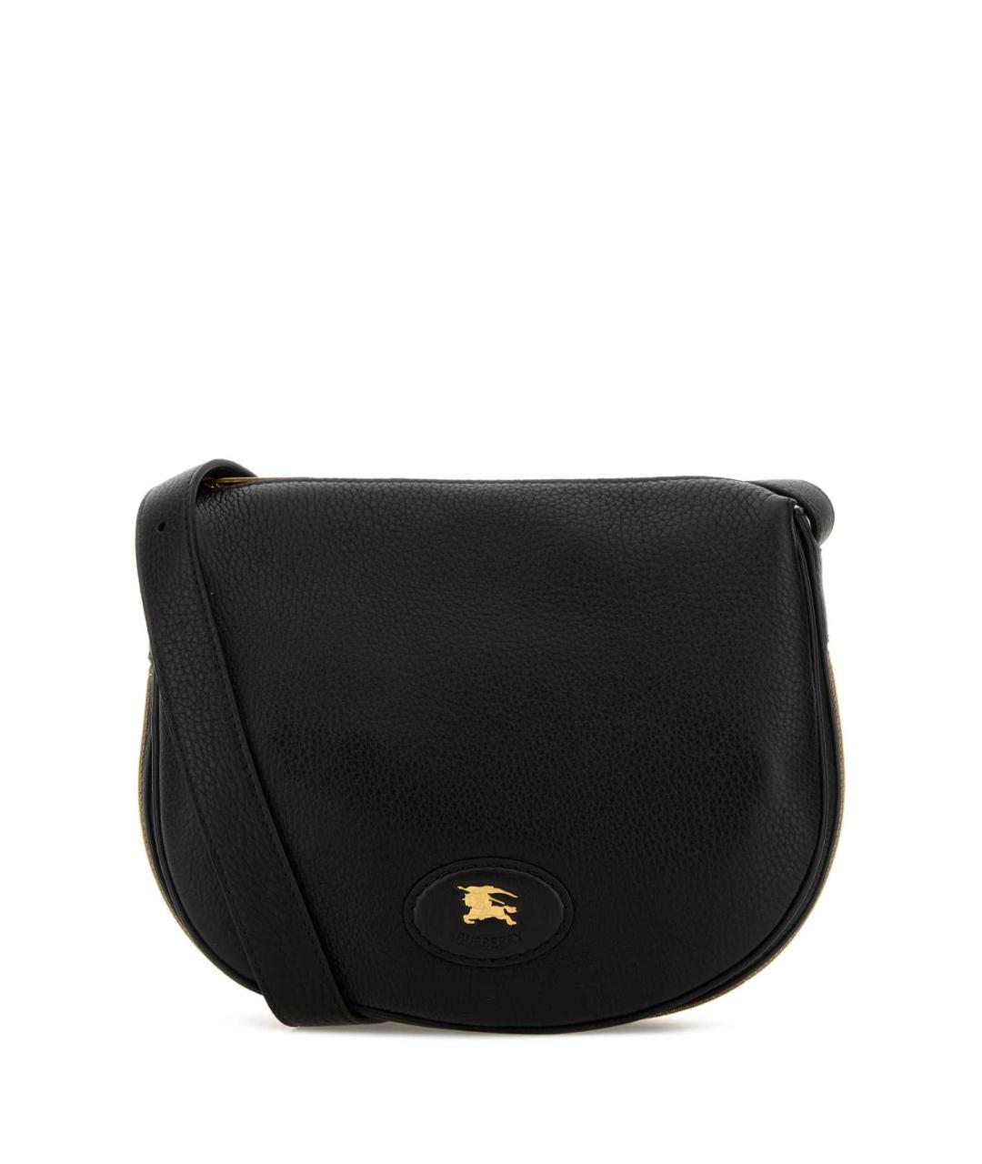 BURBERRY Черная кожаная сумка через плечо, фото 1