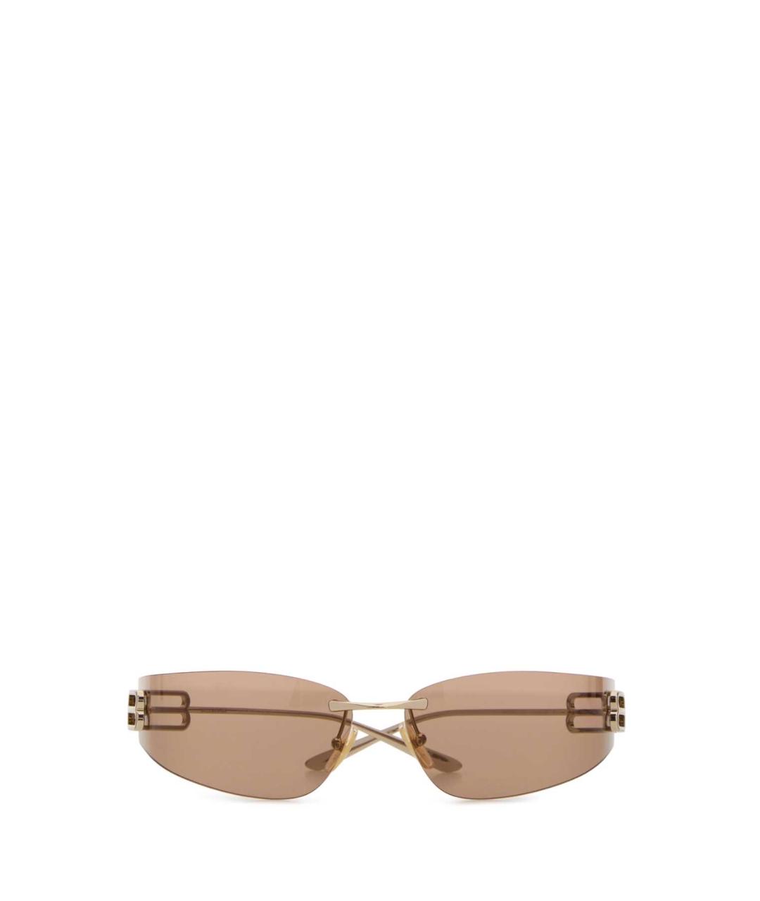 BALENCIAGA Золотые металлические солнцезащитные очки, фото 2