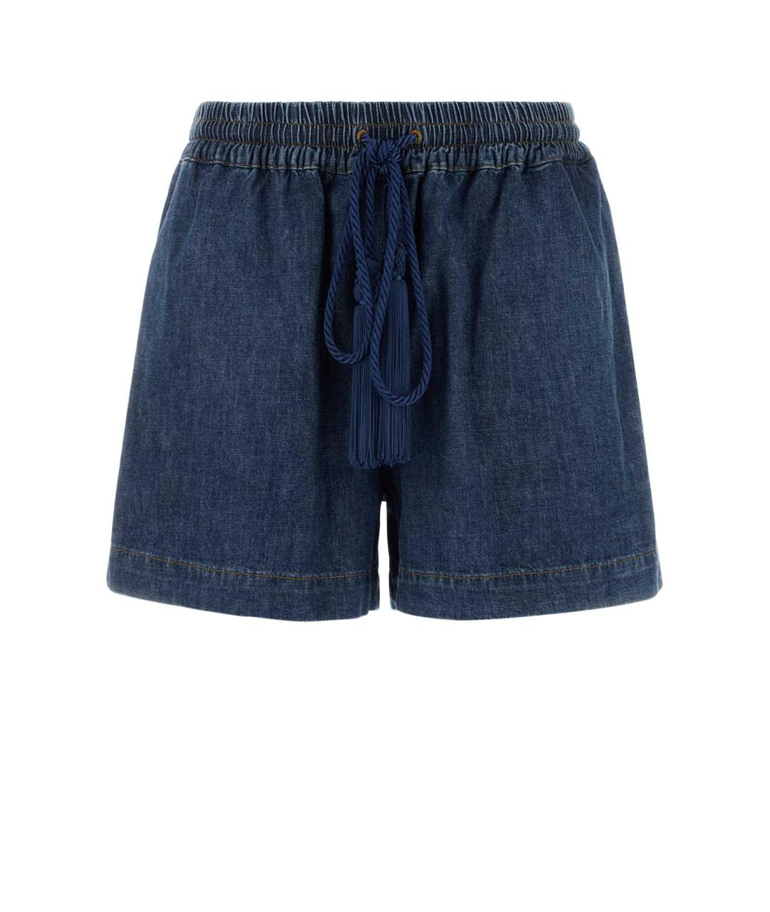 VALENTINO Синие хлопковые шорты, фото 1