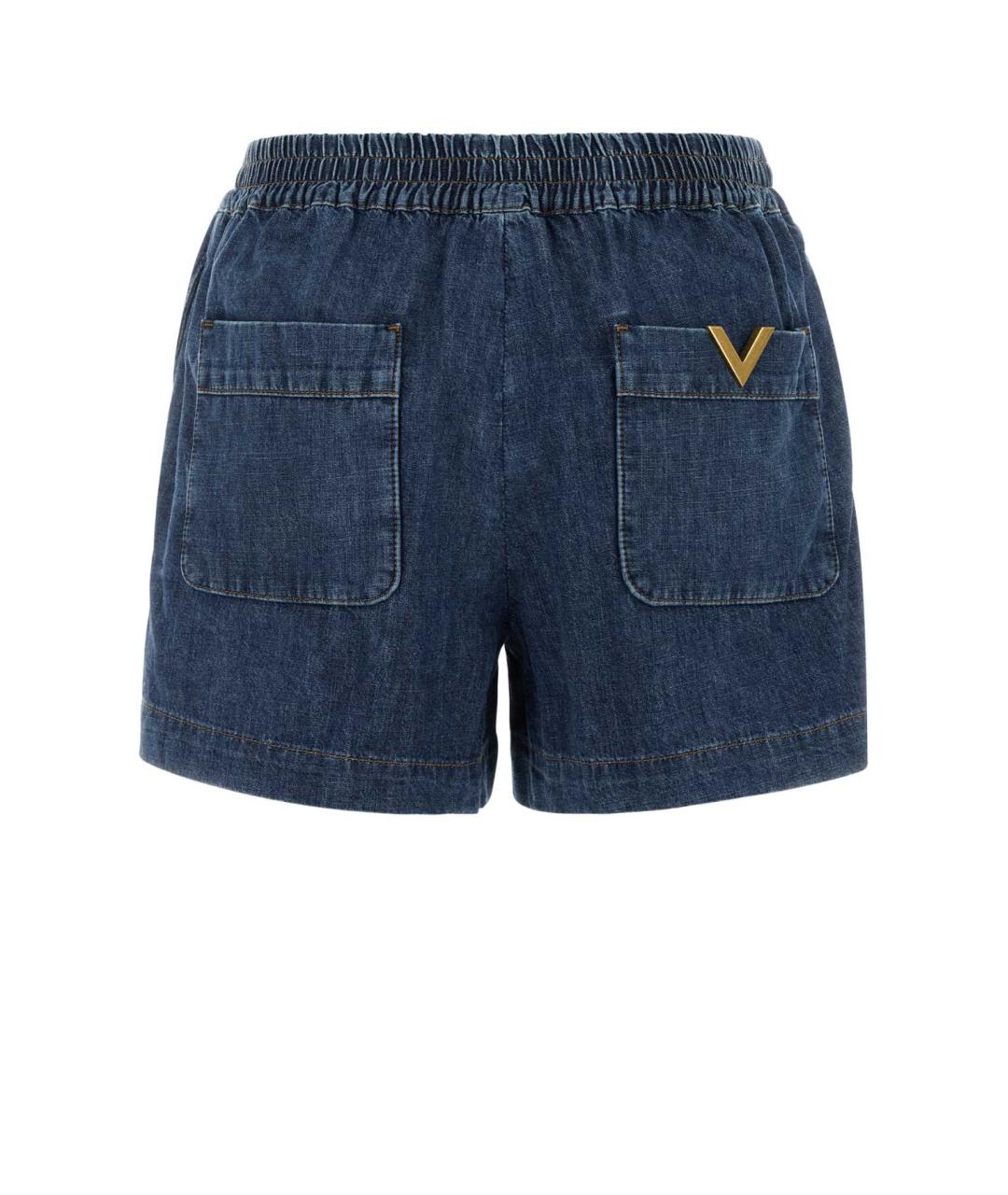 VALENTINO Синие хлопковые шорты, фото 2