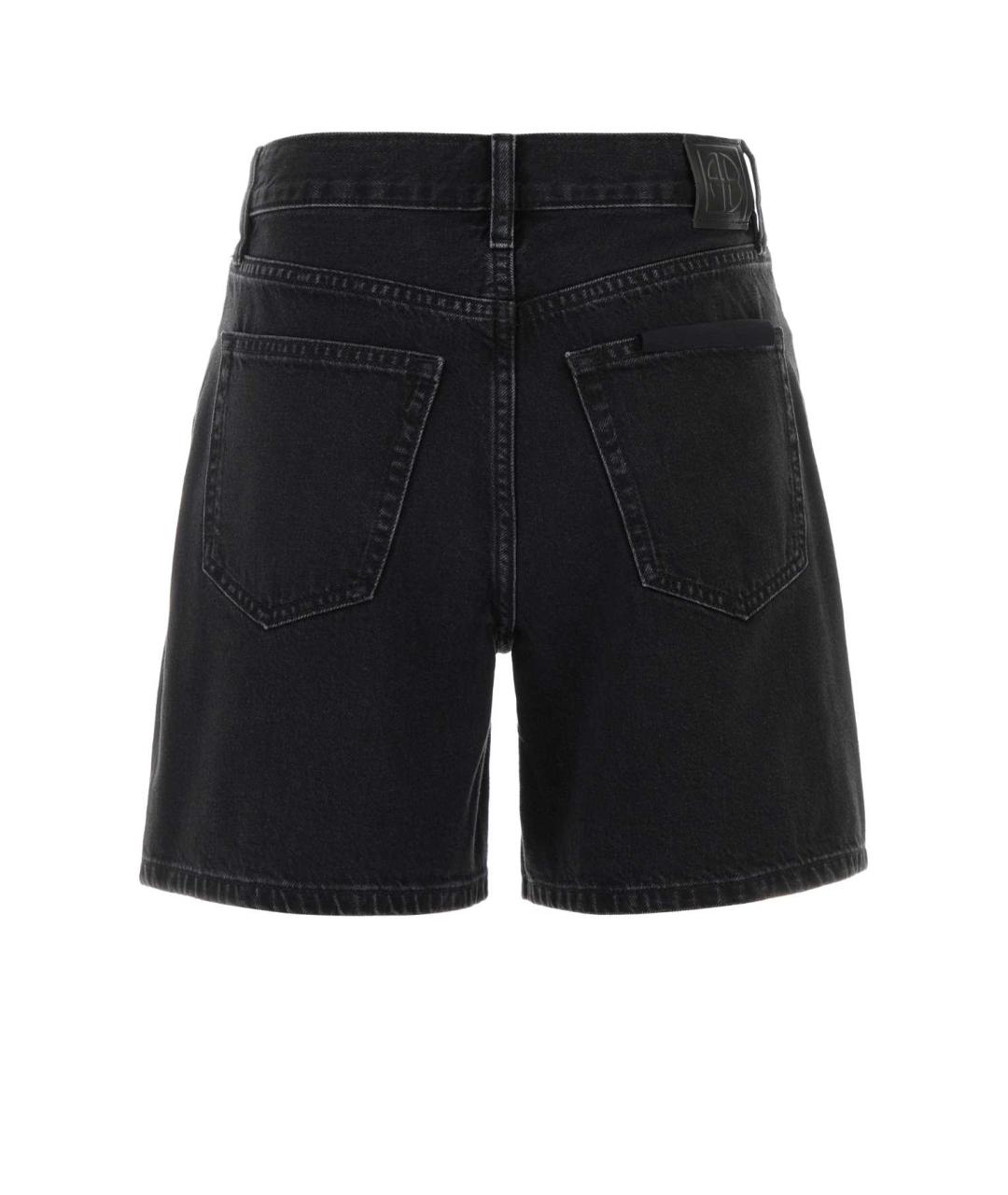 ANINE BING Черные хлопковые шорты, фото 2