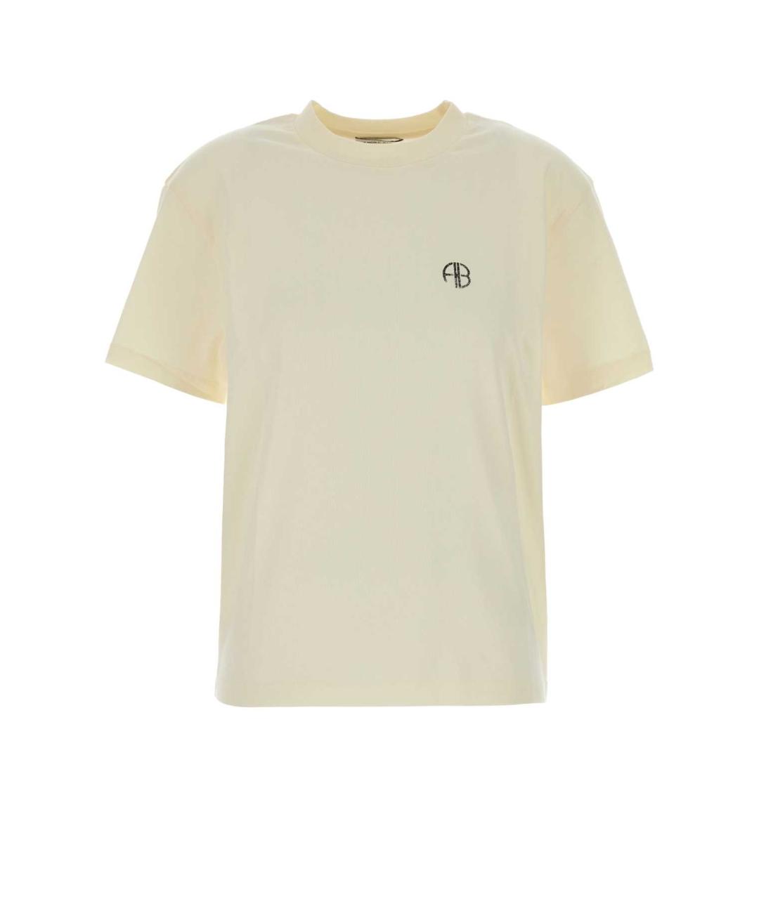 ANINE BING Желтая хлопковая футболка, фото 1