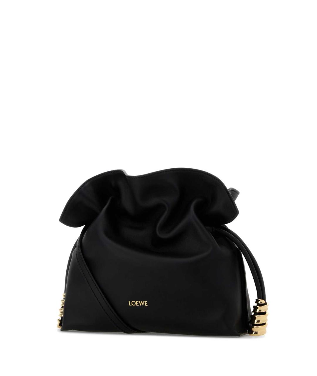 LOEWE Черная кожаная сумка с короткими ручками, фото 2