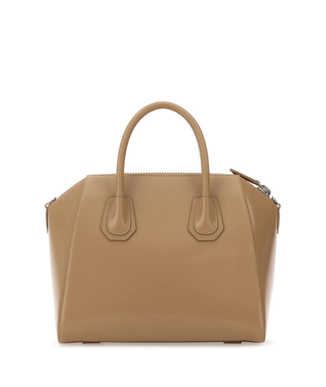 GIVENCHY Бежевая кожаная сумка с короткими ручками, фото 3