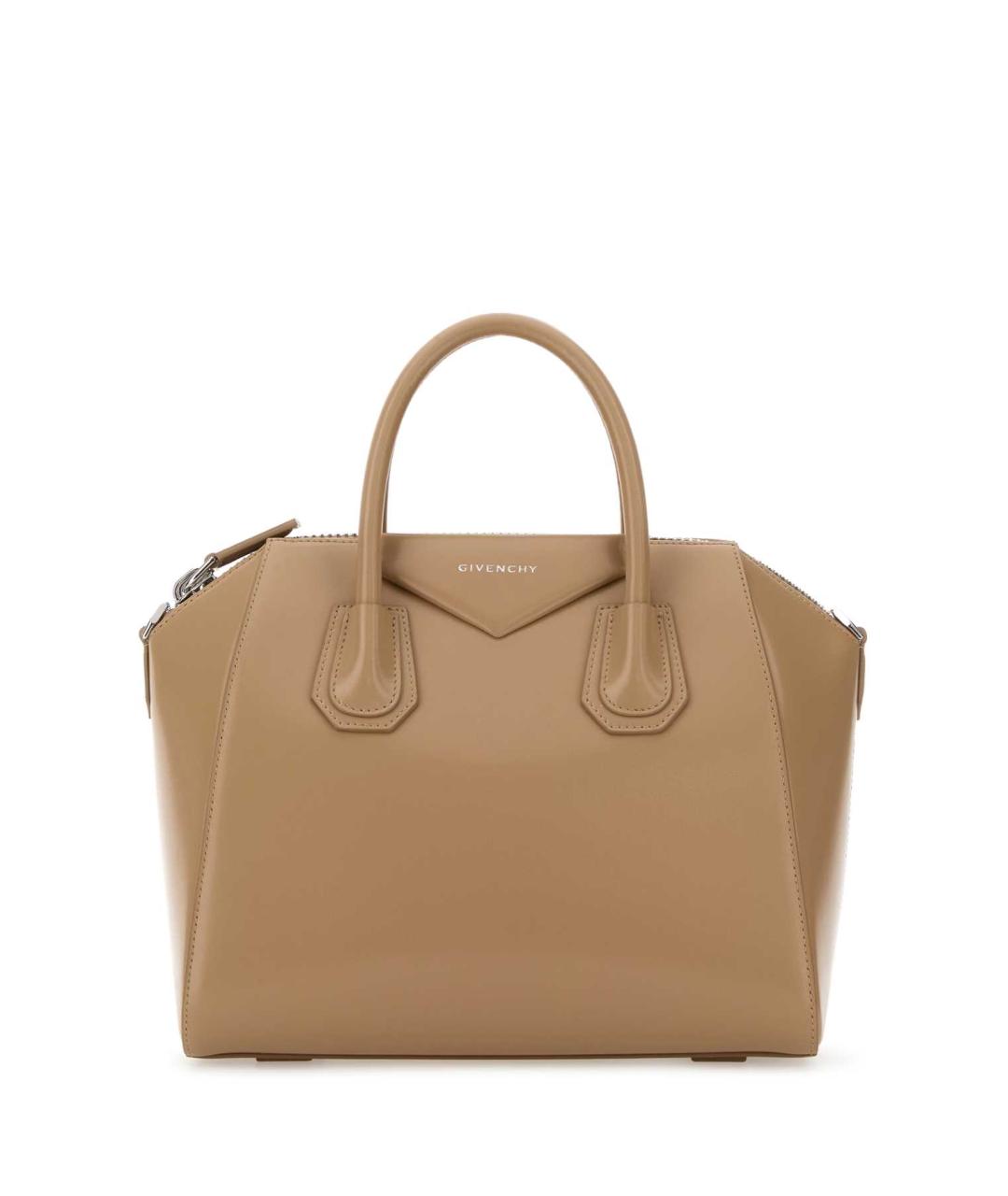 GIVENCHY Бежевая кожаная сумка с короткими ручками, фото 1
