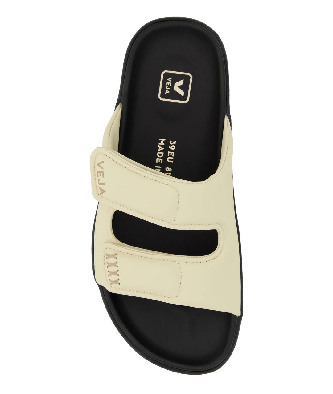 VEJA Белые кожаные шлепанцы, фото 4