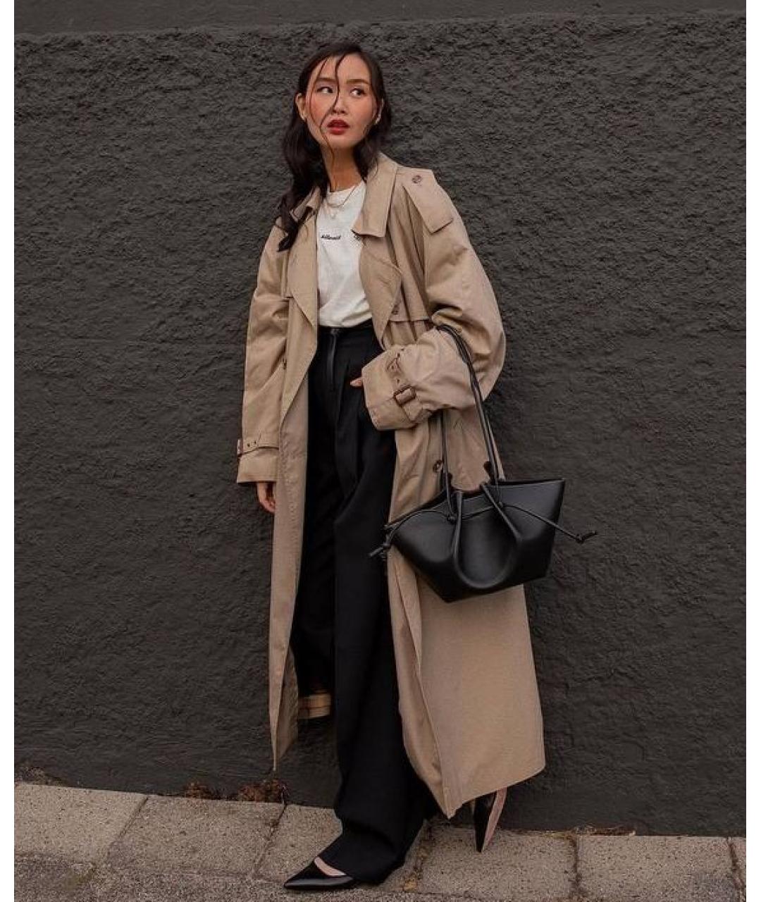 YUZEFI Черная кожаная сумка тоут, фото 7