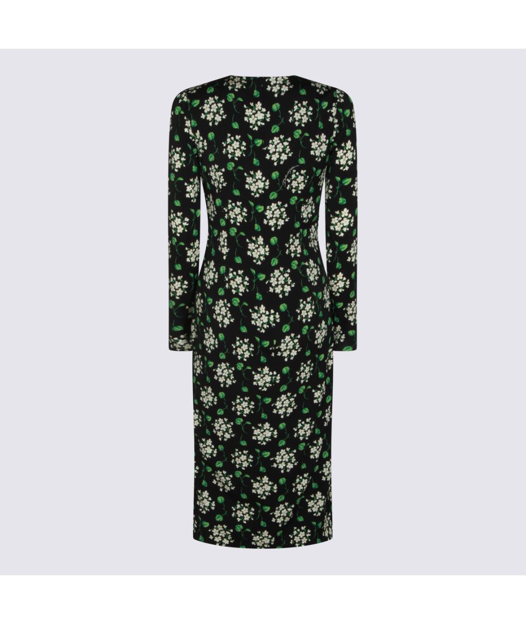 DOLCE&GABBANA Черное шелковое повседневное платье, фото 2