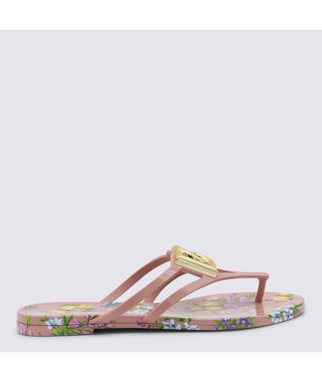 DOLCE&GABBANA Мульти шлепанцы, фото 5