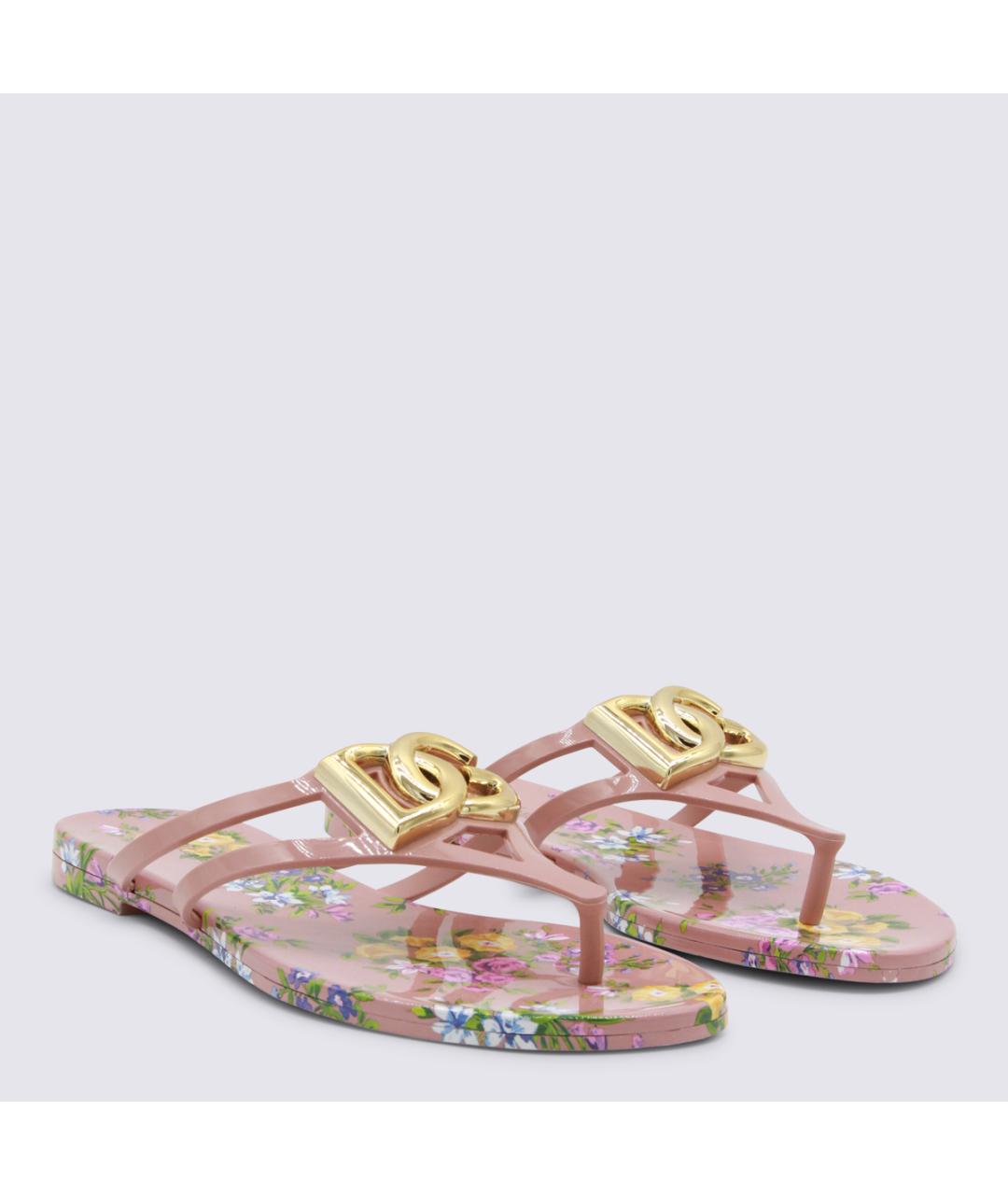 DOLCE&GABBANA Мульти шлепанцы, фото 2