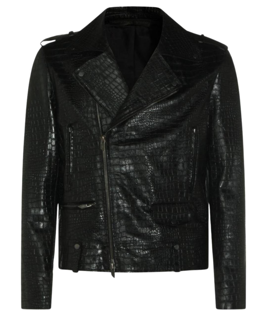 SANTORO Черная кожаная куртка, фото 1