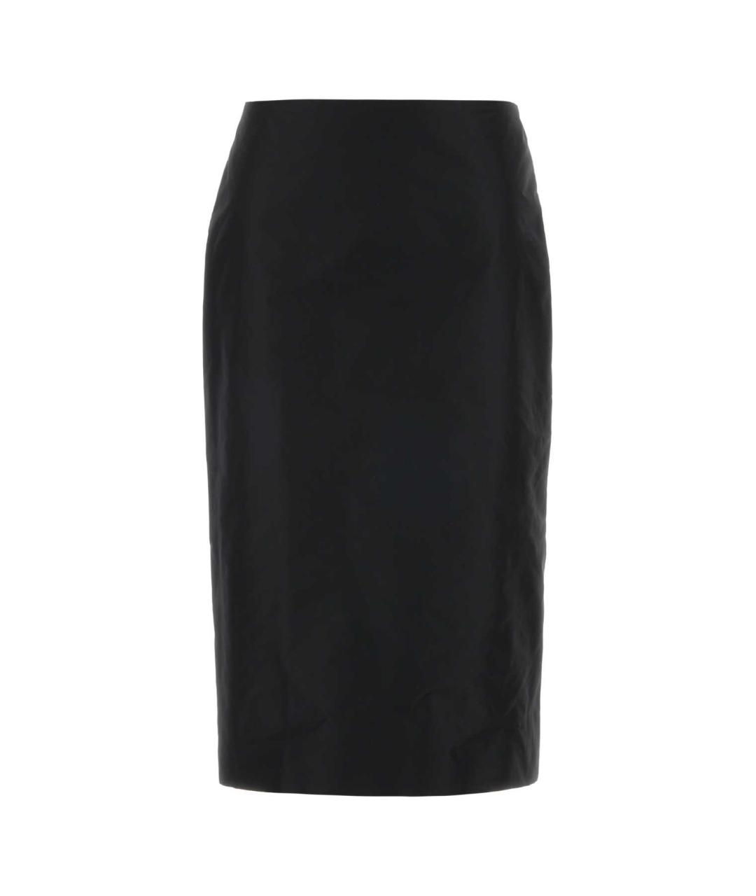 JIL SANDER Черная полиэстеровая юбка миди, фото 1