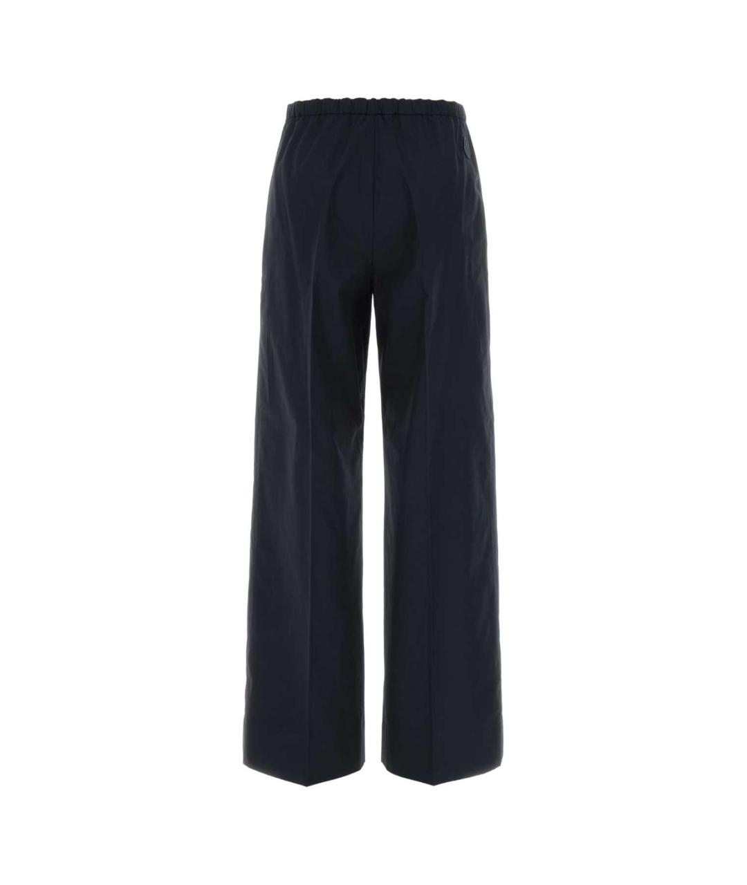 MONCLER Темно-синие хлопковые прямые брюки, фото 2