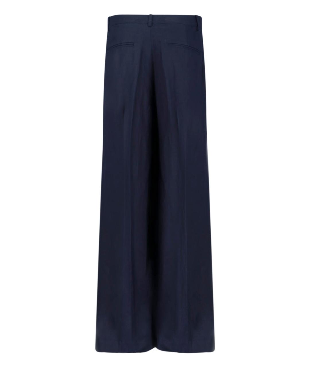 RALPH LAUREN Синие льняные прямые брюки, фото 2