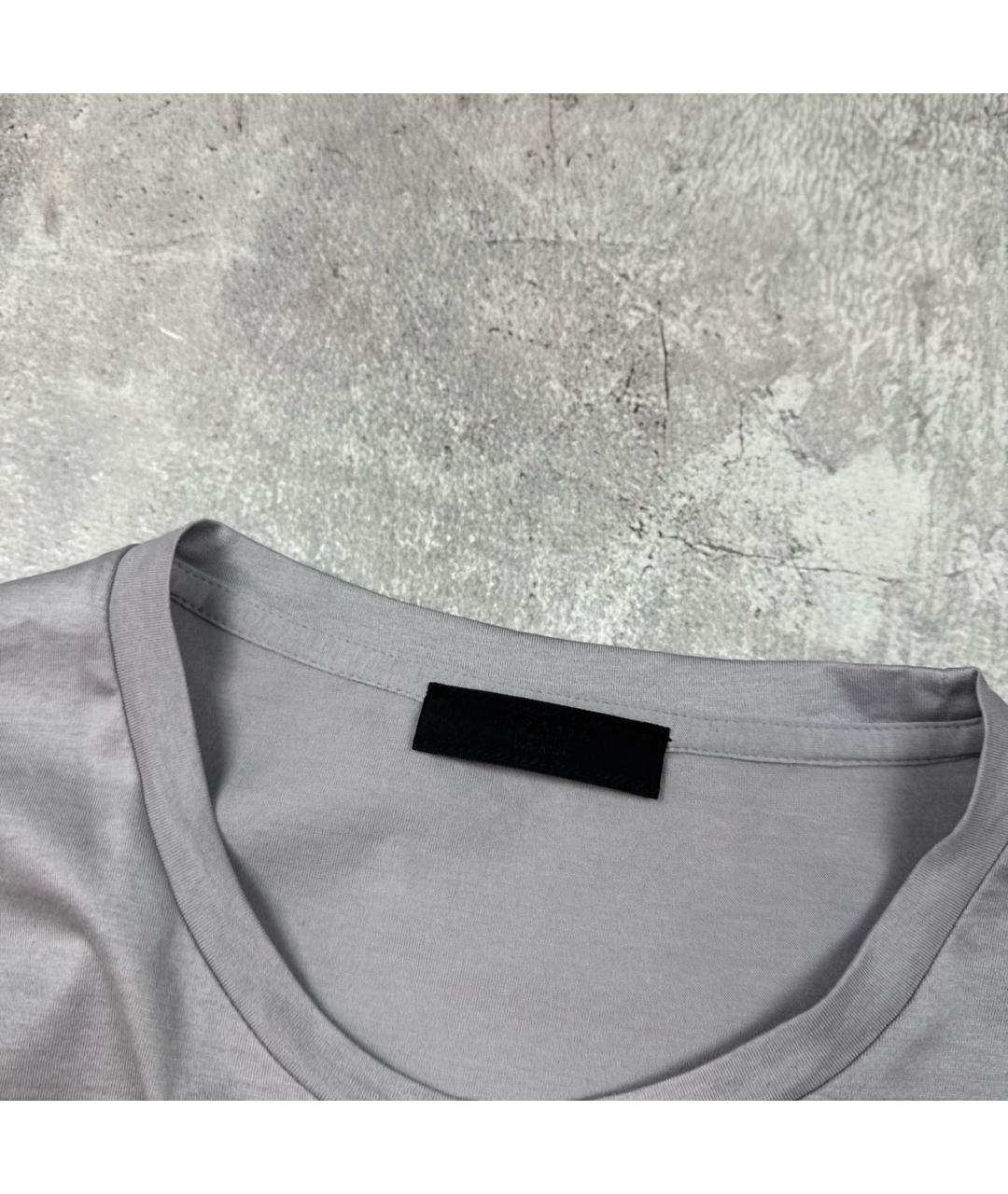 PRADA Антрацитовая хлопковая футболка, фото 3