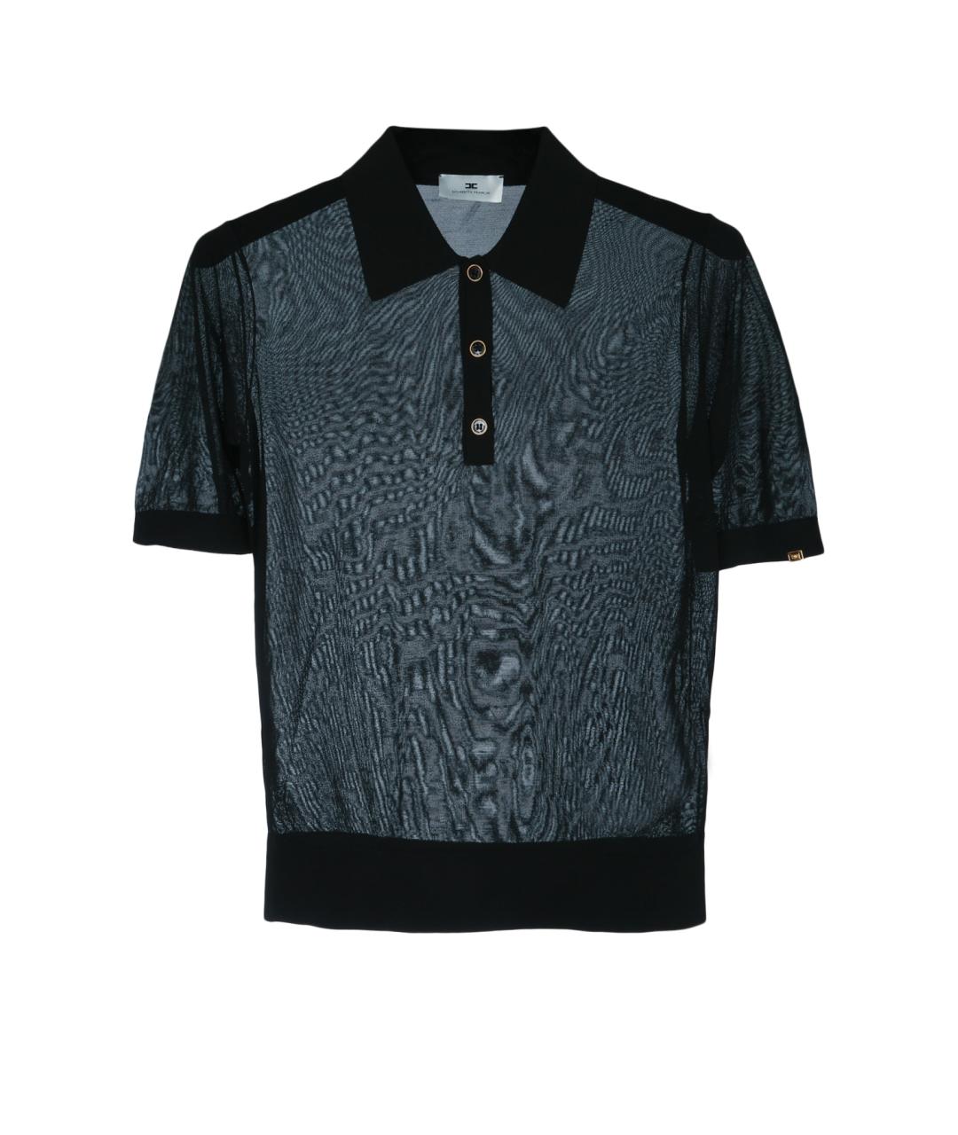 ELISABETTA FRANCHI Черная футболка, фото 1