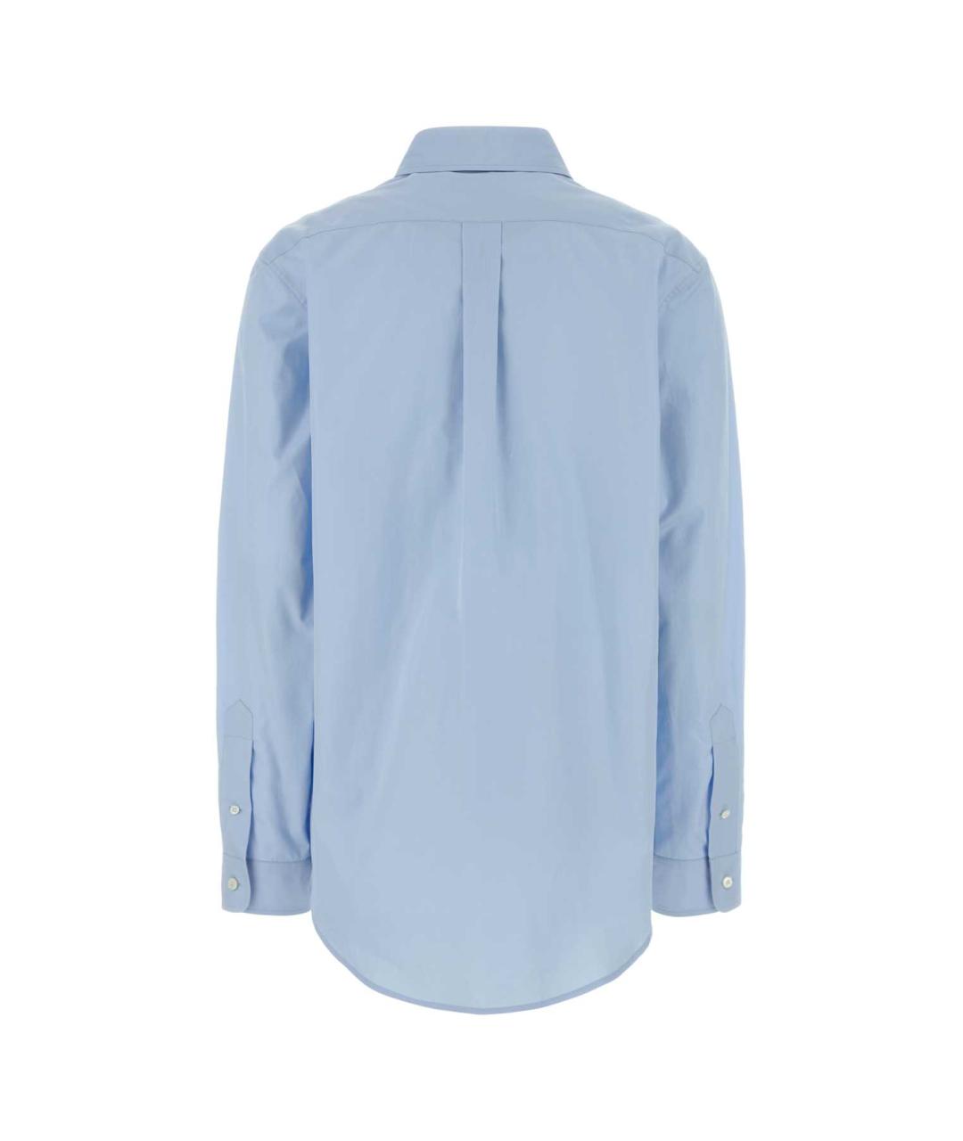 MIU MIU Голубая хлопковая рубашка, фото 2