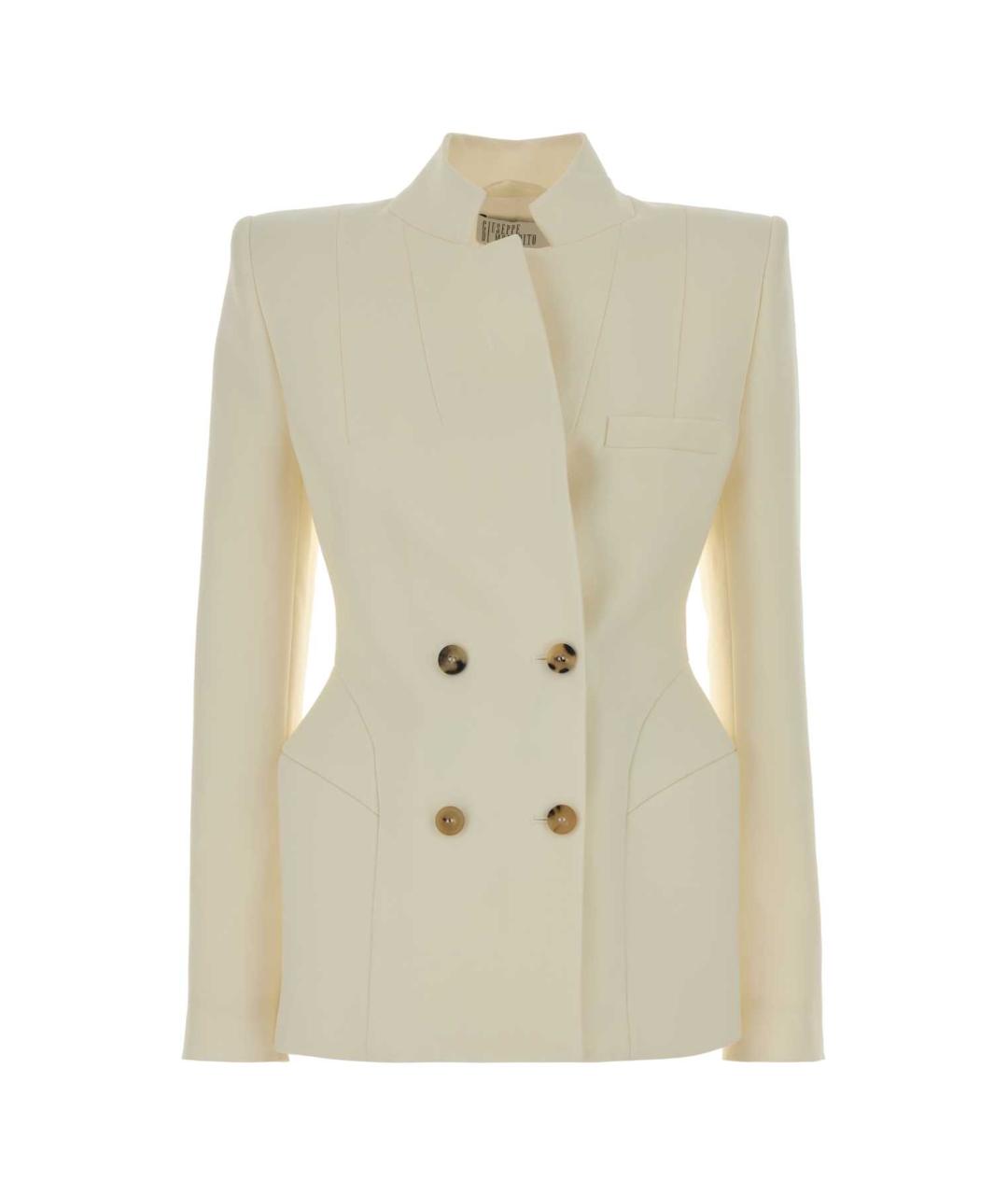 GIUSEPPE DI MORABITO Бежевый шерстяной жакет/пиджак, фото 1