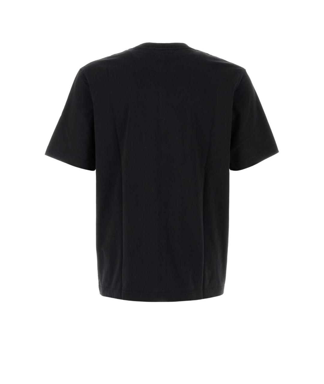 MAISON KITSUNE Черная хлопковая футболка, фото 2