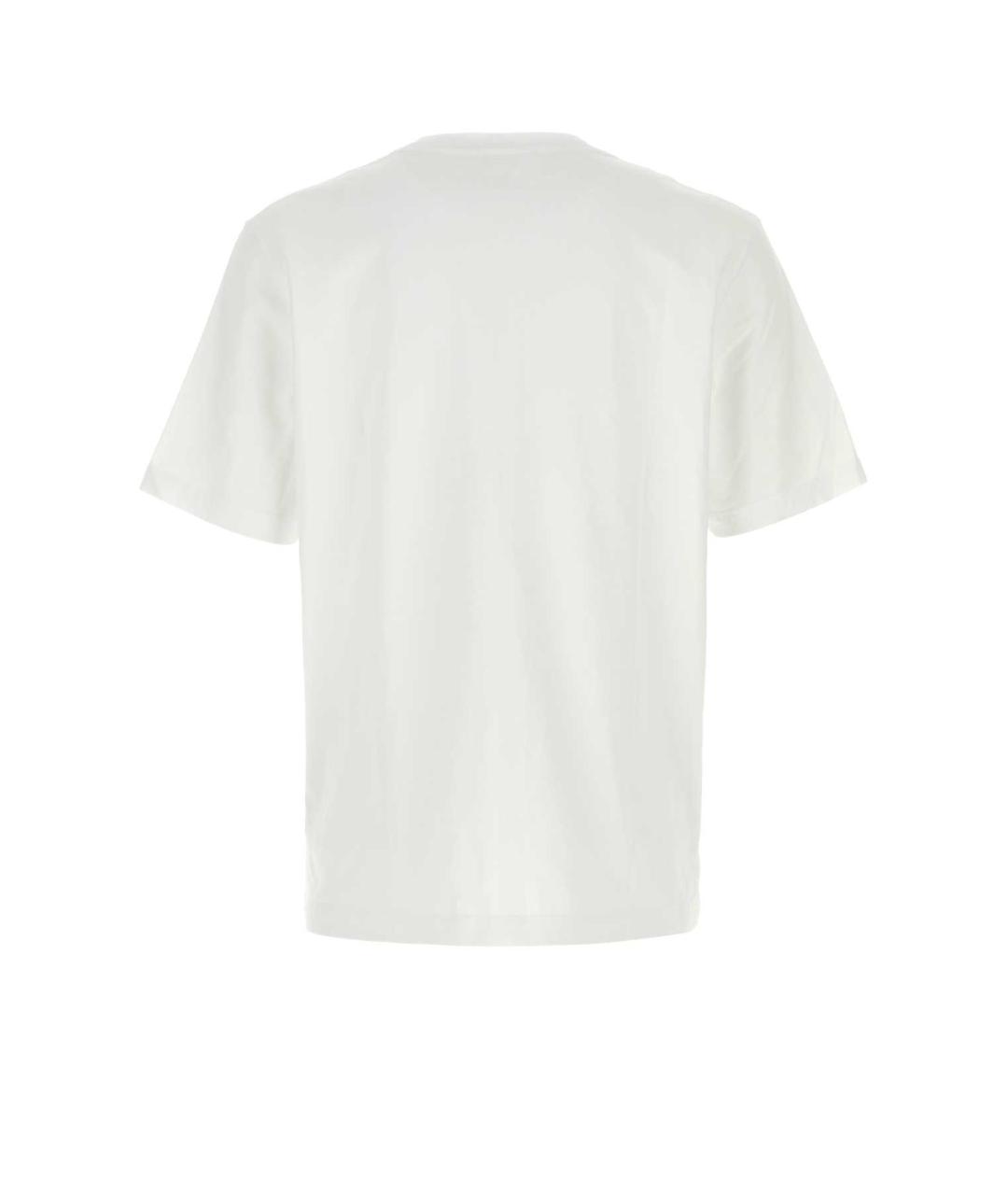 MAISON KITSUNE Белая хлопковая футболка, фото 2