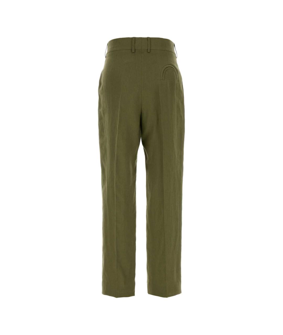 BLAZE MILANO Зеленые льняные прямые брюки, фото 2