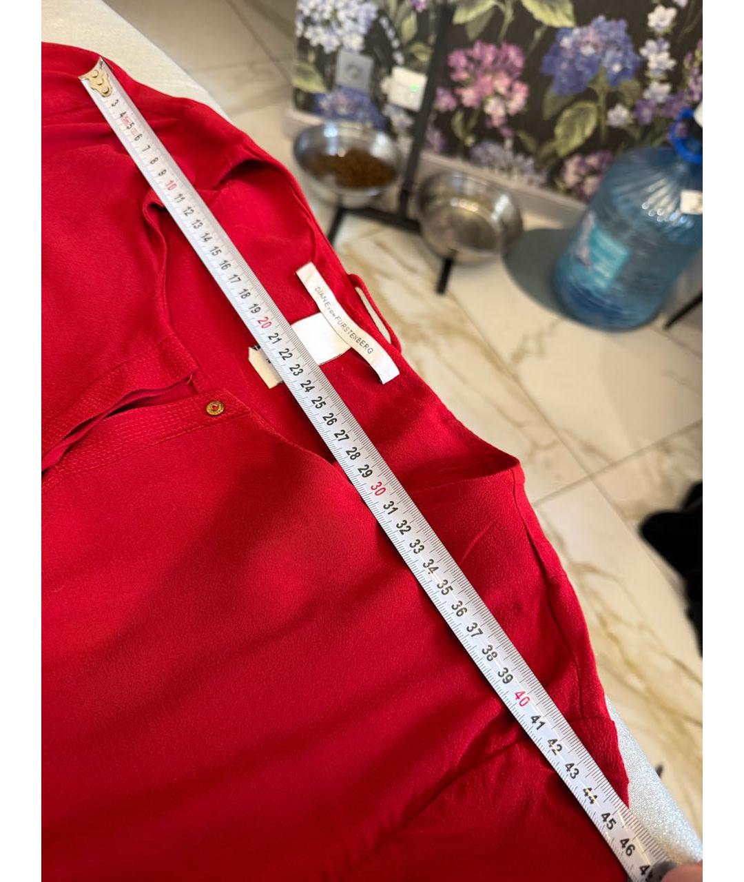 DIANE VON FURSTENBERG Бордовое креповое коктейльное платье, фото 7