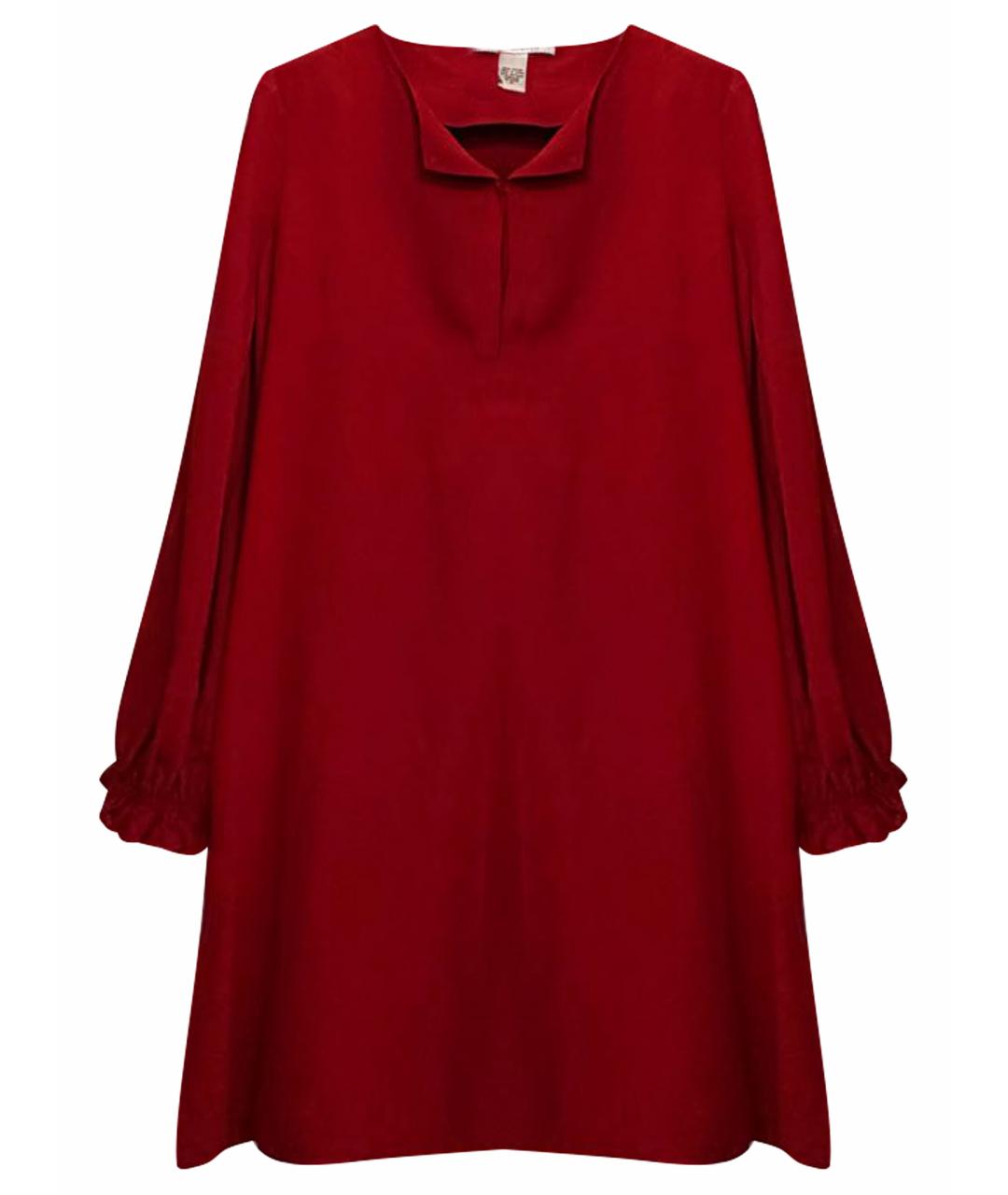 DIANE VON FURSTENBERG Бордовое креповое коктейльное платье, фото 1