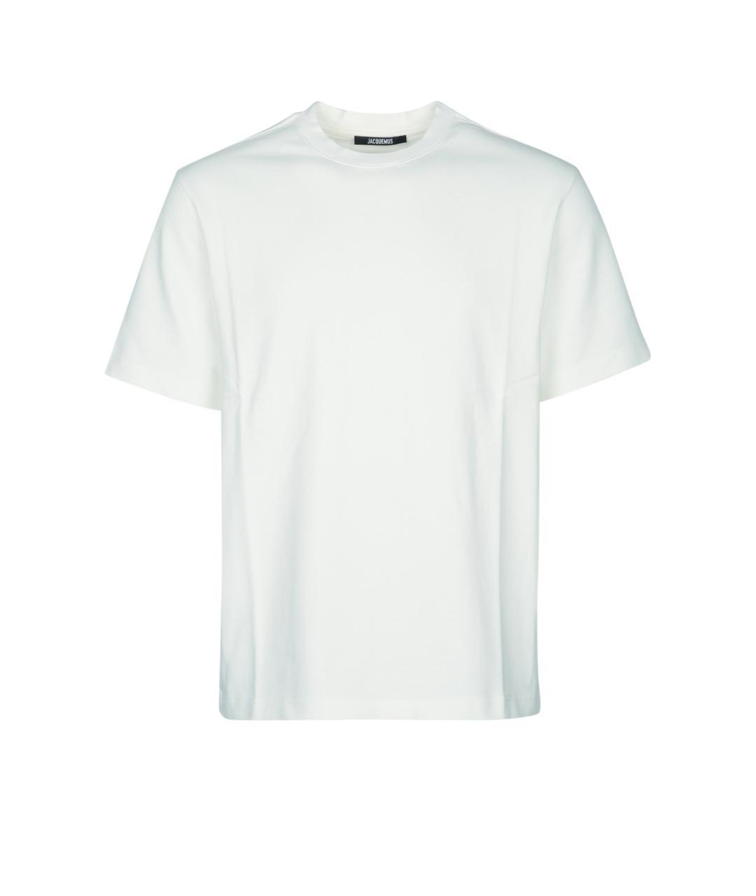 JACQUEMUS Белая хлопковая футболка, фото 3