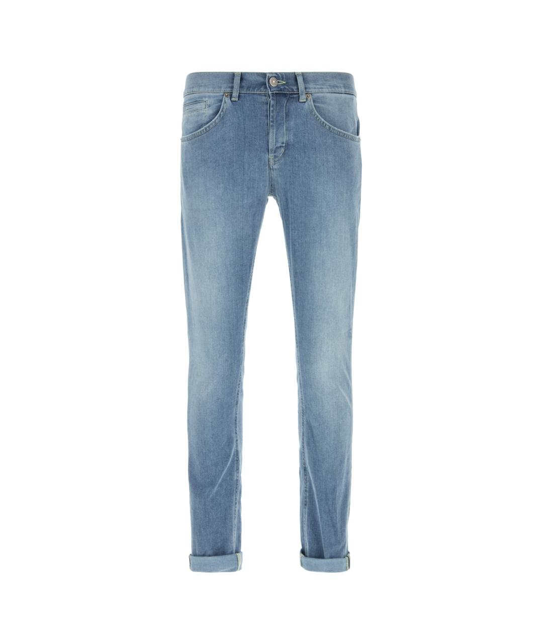 DONDUP Голубые хлопко-полиэстеровые прямые джинсы, фото 3